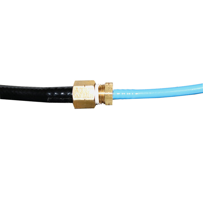Close Up of connections for a water tank, converted for our water cooled drilling systems | Gunther Diamond Tools.