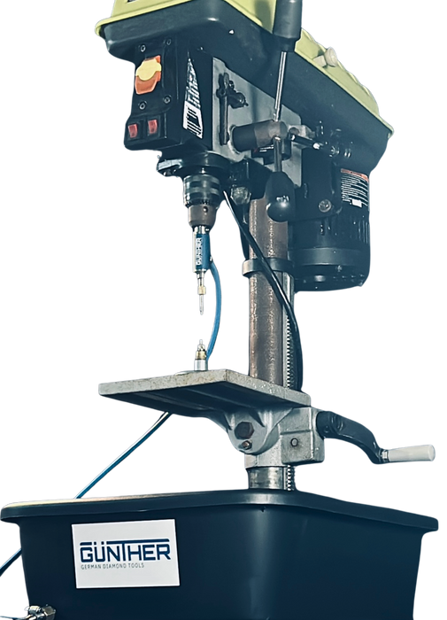 Drill Press Diamond Conversion Bundle – Adapter + Waste Water Catch Pan